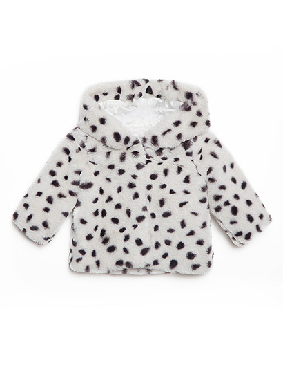 Baby hoody jacket in micro terry fur.